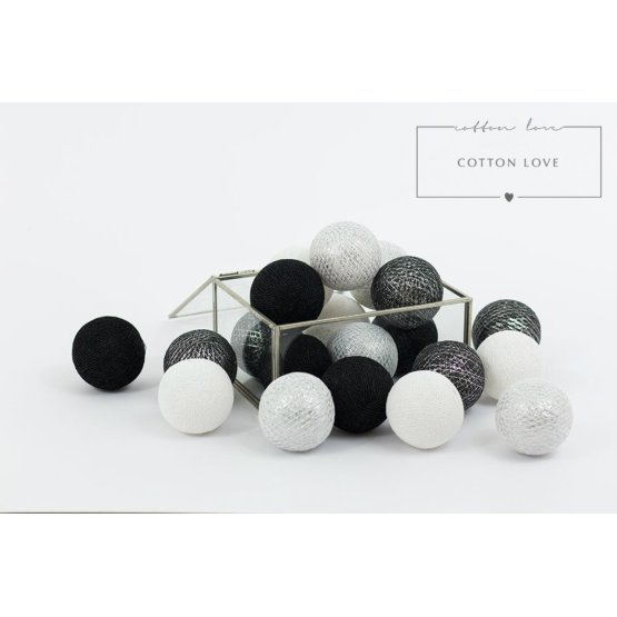 Cotton illuminating ICE marbles Cotton Balls - silver